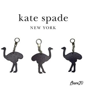 Kate Spade Plum Purple Aubergine Vintage Large Keychain Fob